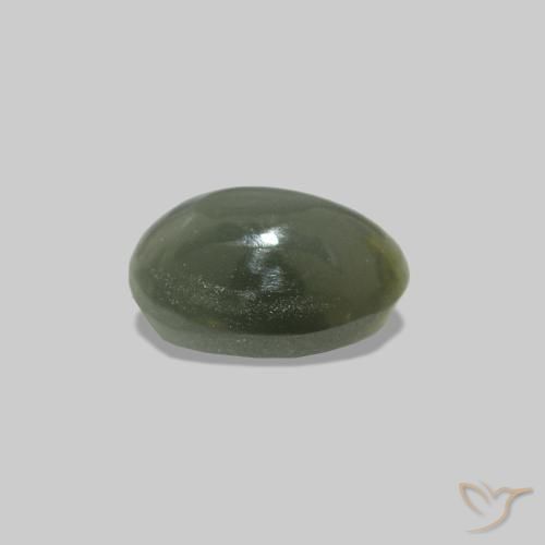 0.56 карата, натуральный Средний зеленый Cat's Eye Alexandrite, Огранка Овал, Непрозрачный