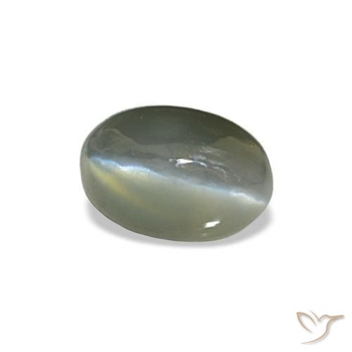 Натуральный серый cat's eye alexandrite 0,50 карата огранка овал, непрозрачный