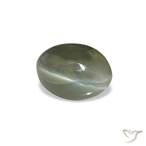 Натуральный серый cat's eye alexandrite 0,49 карата огранка овал, непрозрачный