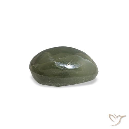 Натуральный серый cat's eye alexandrite 0,49 карата огранка овал, непрозрачный
