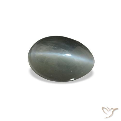 Натуральный серый cat's eye alexandrite 0,56 карата огранка овал, непрозрачный