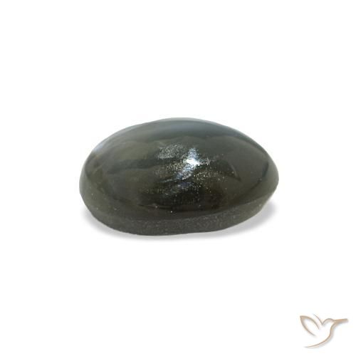 Натуральный серый cat's eye alexandrite 0,56 карата огранка овал, непрозрачный