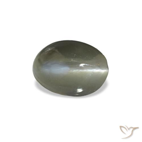 Натуральный зелёный cat's eye alexandrite 0,54 карата огранка овал, непрозрачный