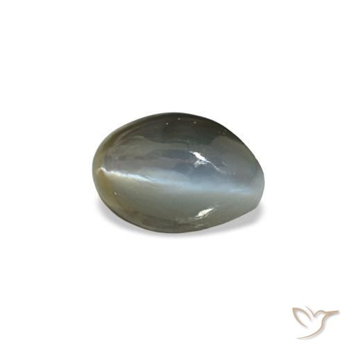 Натуральный зелёный cat's eye alexandrite 0,52 карата огранка овал, непрозрачный