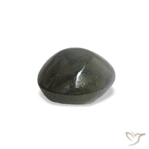 Натуральный серый cat's eye alexandrite 0,51 карата огранка овал, непрозрачный