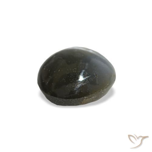 Натуральный серый cat's eye alexandrite 0,47 карата огранка овал, непрозрачный