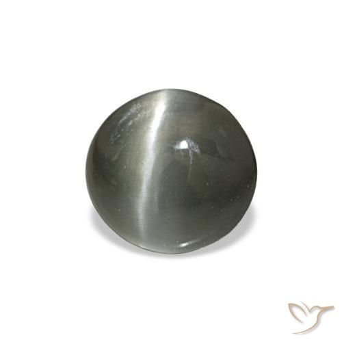 Натуральный серый cat's eye alexandrite 0,42 карата огранка овал, непрозрачный