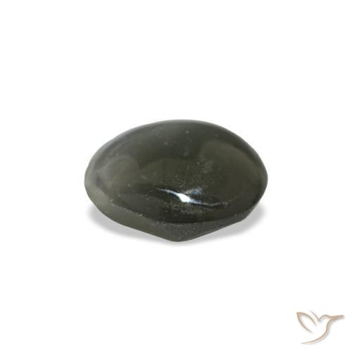 Натуральный серый cat's eye alexandrite 0,42 карата огранка овал, непрозрачный