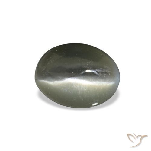 Натуральный серый cat's eye alexandrite 0,42 карата огранка овал, непрозрачный