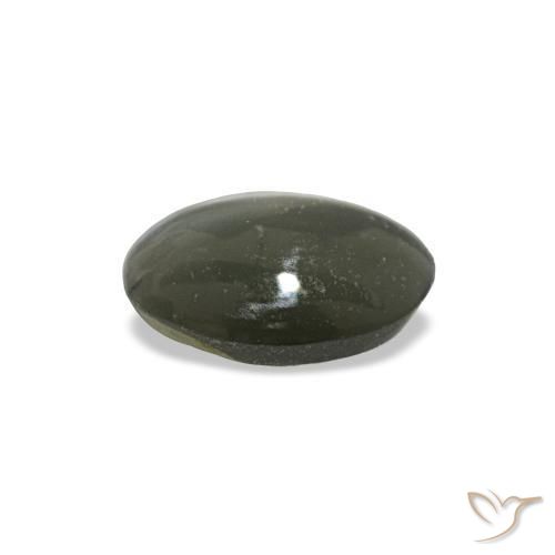 Натуральный серый cat's eye alexandrite 0,42 карата огранка овал, непрозрачный