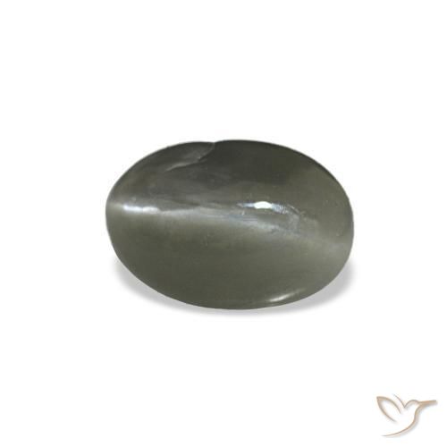 Натуральный серый cat's eye alexandrite 0,35 карата огранка овал, непрозрачный