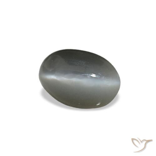 Натуральный серый cat's eye alexandrite 0,33 карата огранка овал, непрозрачный