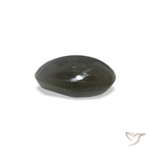 Натуральный серый cat's eye alexandrite 0,33 карата огранка овал, непрозрачный