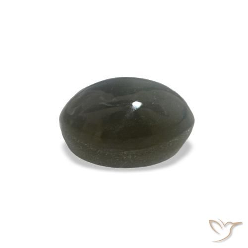 Натуральный серый cat's eye alexandrite 0,40 карата огранка овал, непрозрачный