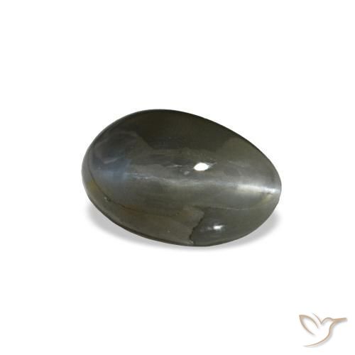 Натуральный серый cat's eye alexandrite 0,46 карата огранка овал, непрозрачный