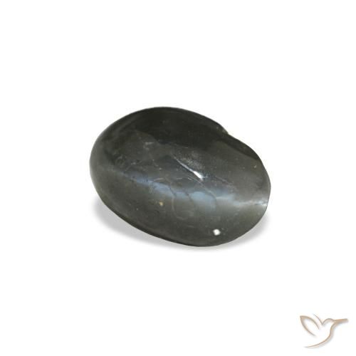 Натуральный серый cat's eye alexandrite 0,41 карата огранка овал, непрозрачный