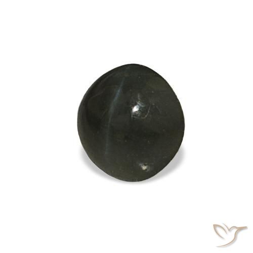 Натуральный серый cat's eye alexandrite 0,66 карата огранка круг, непрозрачный