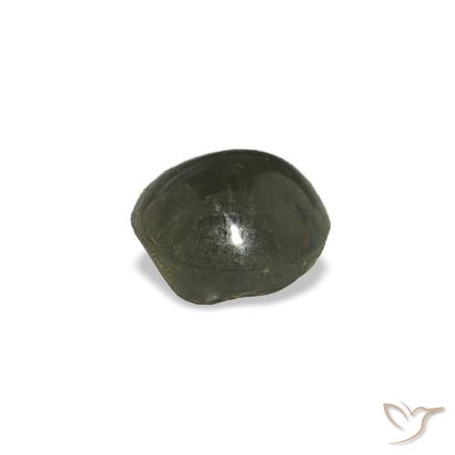 Натуральный серый cat's eye alexandrite 0,66 карата огранка круг, непрозрачный