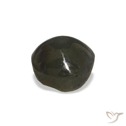 Натуральный серый cat's eye alexandrite 1,92 карата огранка круг, непрозрачный