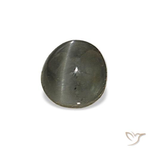 Натуральный серый cat's eye alexandrite 0,80 карата огранка овал, непрозрачный