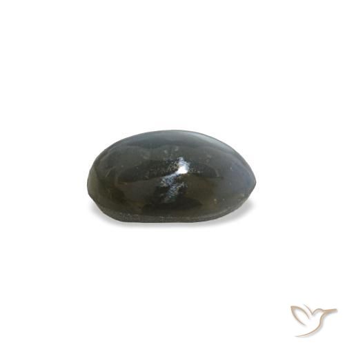 Натуральный серый cat's eye alexandrite 0,45 карата огранка овал, непрозрачный