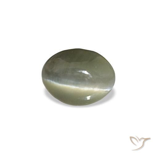 Натуральный серый cat's eye alexandrite 0,44 карата огранка овал, непрозрачный