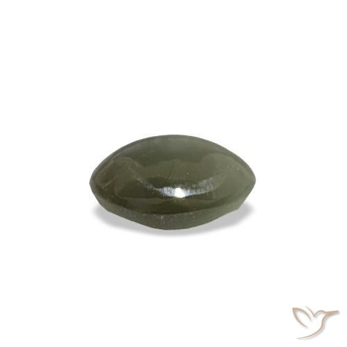 Натуральный серый cat's eye alexandrite 0,44 карата огранка овал, непрозрачный