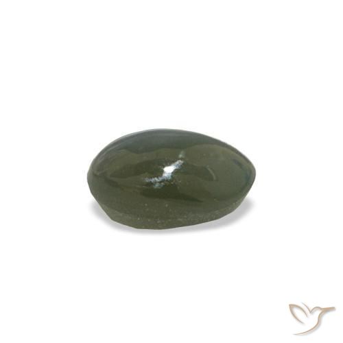 Натуральный серый cat's eye alexandrite 0,50 карата огранка овал, непрозрачный
