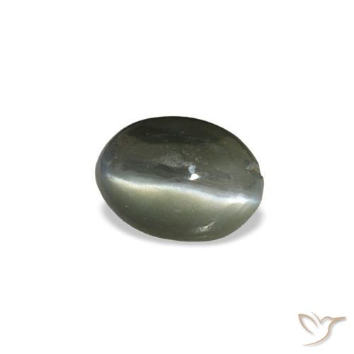 Натуральный серый cat's eye alexandrite 0,39 карата огранка овал, непрозрачный