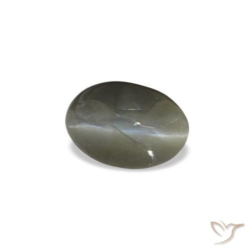 Натуральный серый cat's eye alexandrite 0,47 карата огранка овал, непрозрачный
