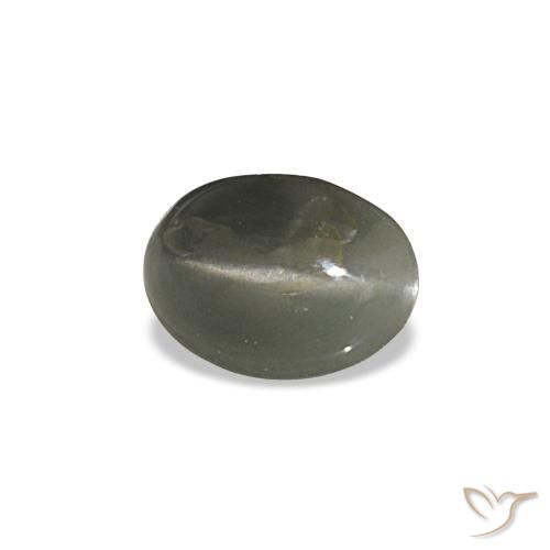 Натуральный серый cat's eye alexandrite 0,47 карата огранка овал, непрозрачный