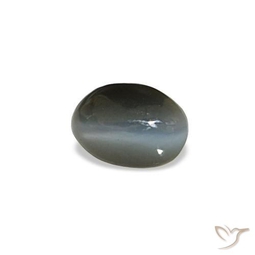 Натуральный серый cat's eye alexandrite 0,50 карата огранка овал, непрозрачный