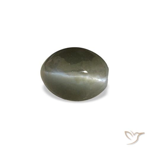 Натуральный серый cat's eye alexandrite 0,45 карата огранка овал, непрозрачный