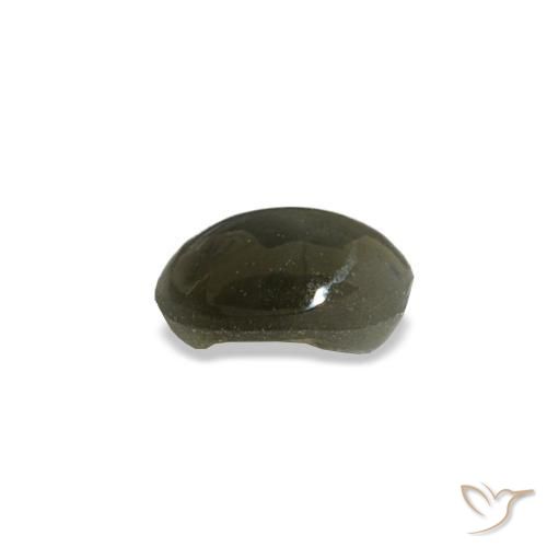 Натуральный серый cat's eye alexandrite 0,45 карата огранка овал, непрозрачный
