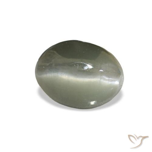 Натуральный серый cat's eye alexandrite 1,03 карата огранка овал, непрозрачный