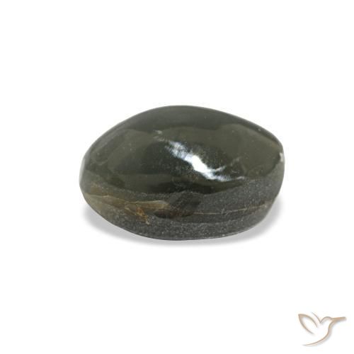 Натуральный серый cat's eye alexandrite 1,03 карата огранка овал, непрозрачный