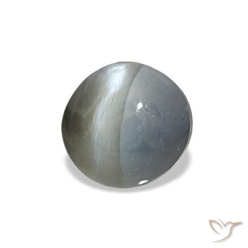 Натуральный серый cat's eye alexandrite 0,88 карата огранка овал, непрозрачный