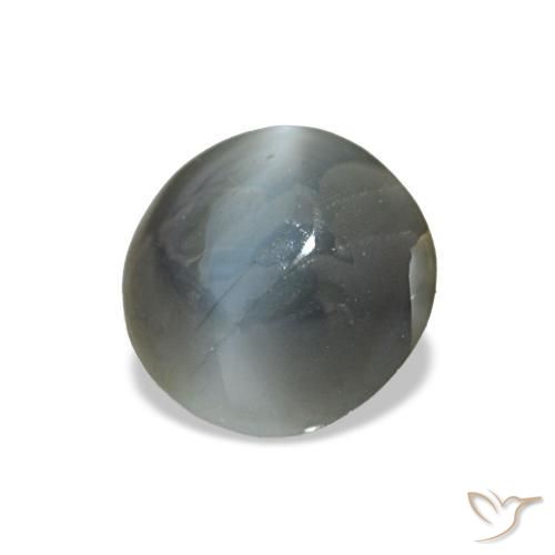 Натуральный серый cat's eye alexandrite 0,93 карата огранка круг, непрозрачный