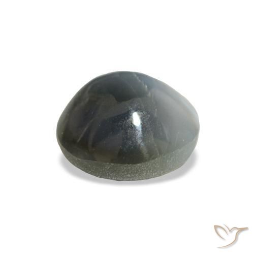Натуральный серый cat's eye alexandrite 0,93 карата огранка круг, непрозрачный