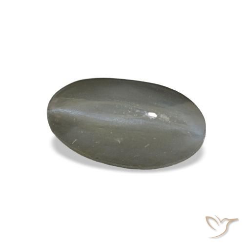 Натуральный серый cat's eye alexandrite 1,01 карата огранка овал, непрозрачный