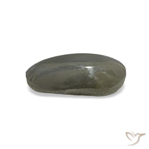 Натуральный серый cat's eye alexandrite 1,01 карата огранка овал, непрозрачный