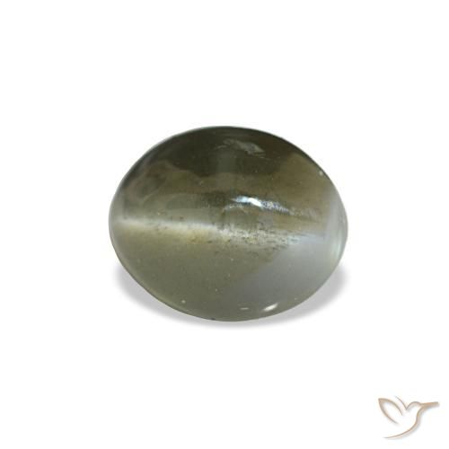 Натуральный серый cat's eye alexandrite 0,64 карата огранка овал, непрозрачный