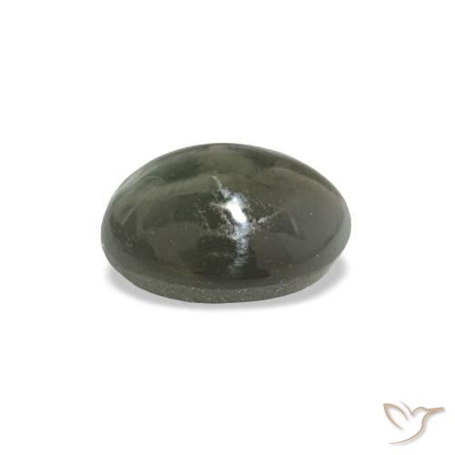 Натуральный серый cat's eye alexandrite 0,64 карата огранка овал, непрозрачный