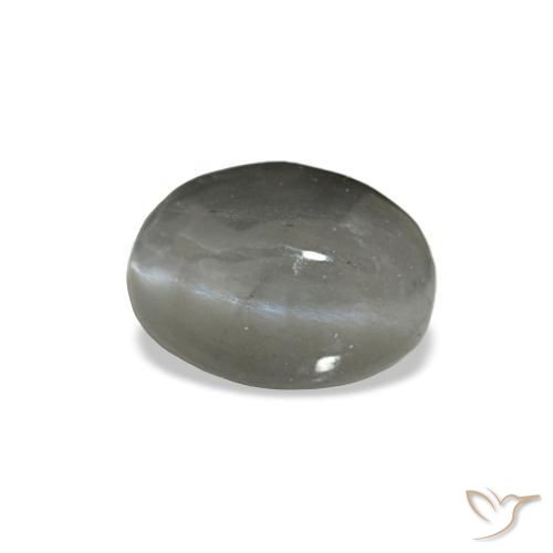 Натуральный серый cat's eye alexandrite 0,72 карата огранка овал, непрозрачный