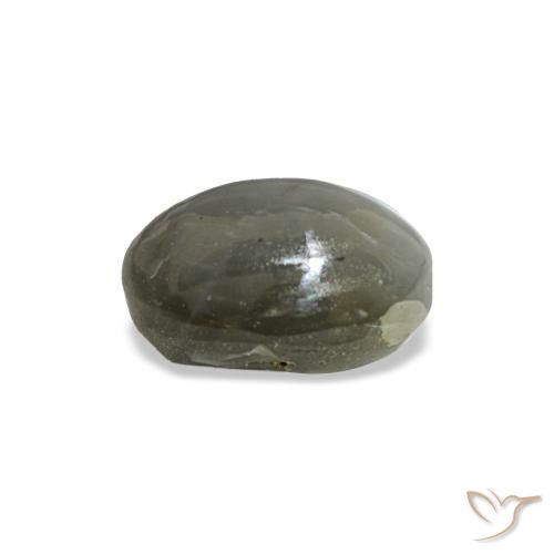 Натуральный серый cat's eye alexandrite 0,72 карата огранка овал, непрозрачный