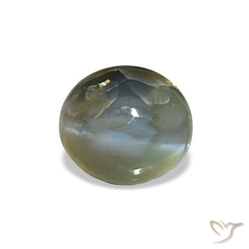 Натуральный серый cat's eye alexandrite 0,79 карата огранка овал, непрозрачный