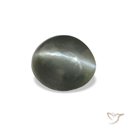 Натуральный серый cat's eye alexandrite 0,34 карата огранка овал, непрозрачный