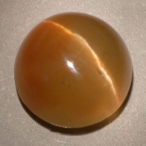 Натуральный жёлтый cat's eye apatite 3,62 карата прозрачный, полупрозрачный