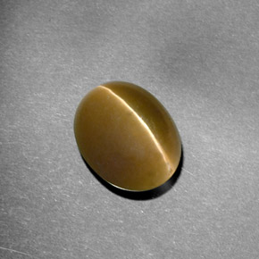 Натуральный зелёный cat's eye apatite 5,72 карата прозрачный, полупрозрачный