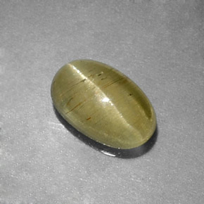 Натуральный зелёный cat's eye apatite 0,96 карата прозрачный, полупрозрачный